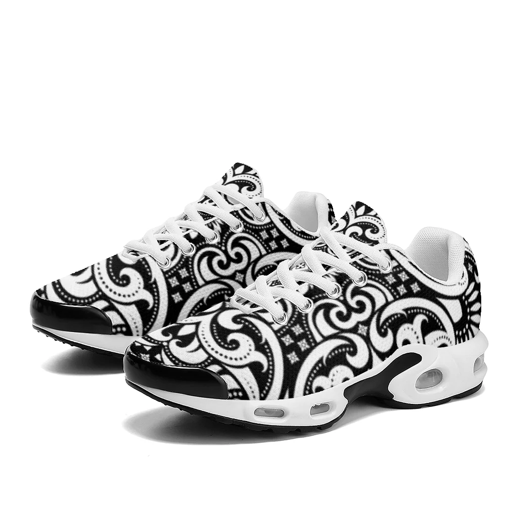 Breathable Mesh Athletic Shoes - Polish nationale stijl zwart-witte gestreepte casual