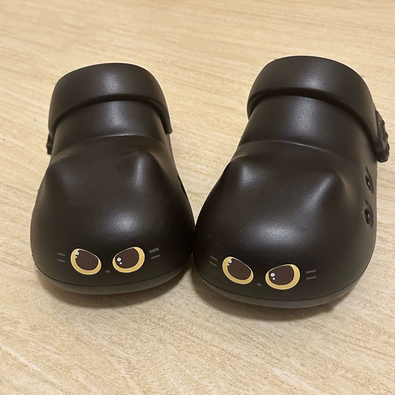 Boots - Nieuwe creatieve zwarte kattenpantoffels voor dames,