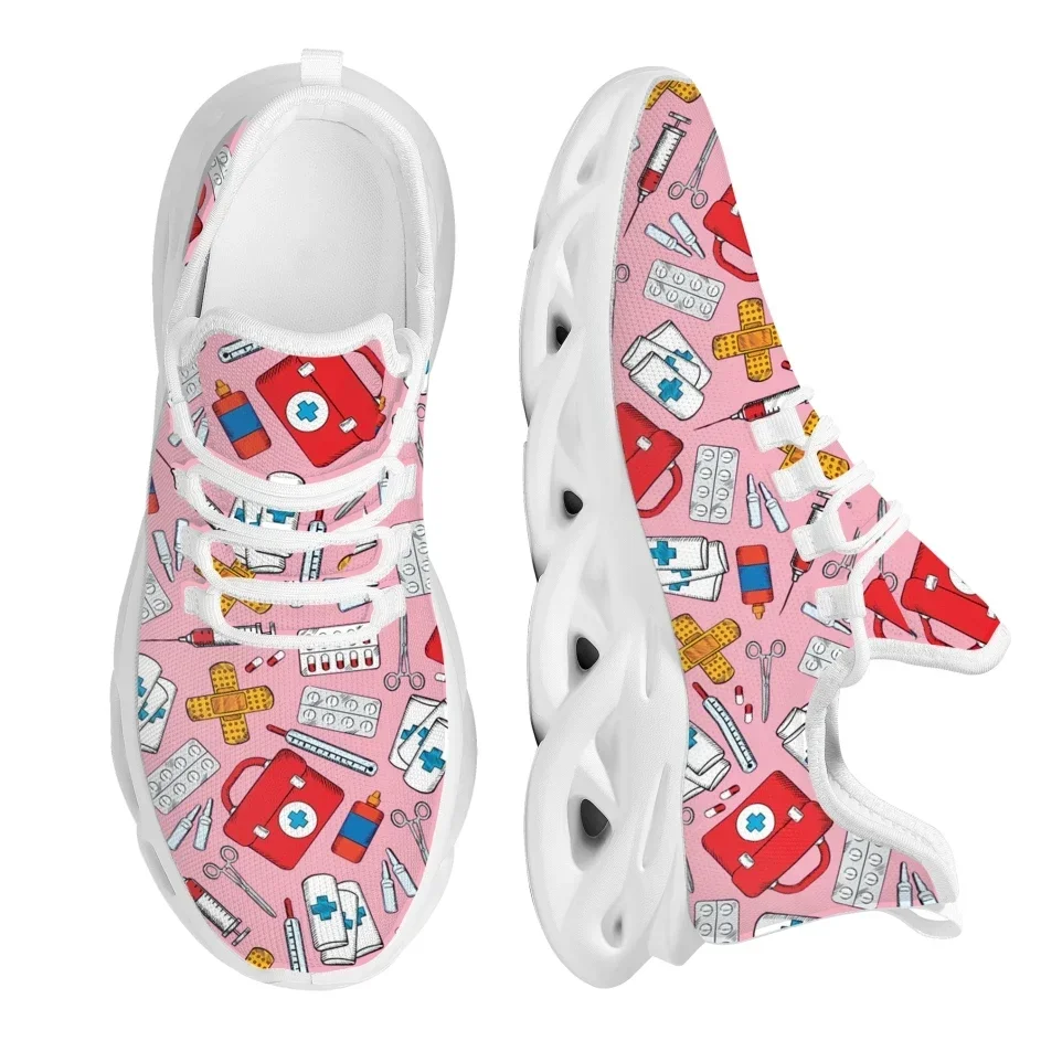 Op maat gemaakte rode medische - Knit Fabric Lace Up Sneakers recensie en prijs