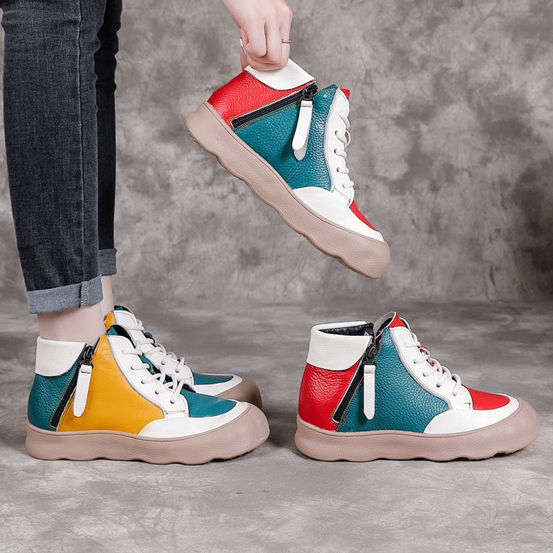 Echt leren dames enkellaarzen  - Sneakers recensie en prijs